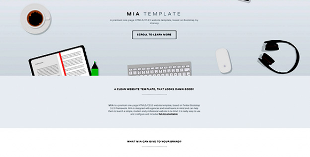 MIA one - page agency HTML template copy