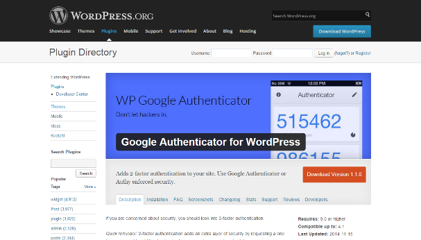 Google Authenticator Security Plugin