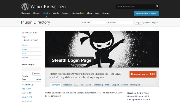 Stealth Login Page